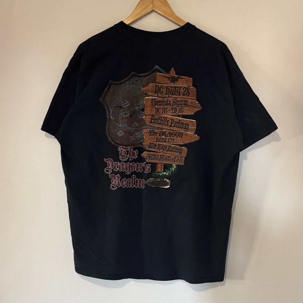 Vintage Deals Gap Motorcycles T-Shirt / The Dragon / XL / Y2K